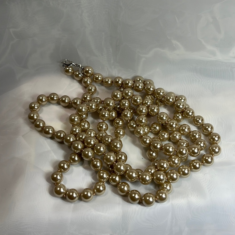 Louis Dell’Olio Long strand faux pearl necklace.  68” Long